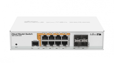 8x Gigabit Ethernet Smart Switch with PoE-out, 4x SFP cages