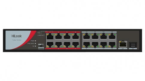 16 Port Fast Ethernet Unmanaged POE Switch, HiLook