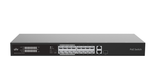 PoE სვიჩი - 16x100 მბ/წმ PoE (at/af) პორტი, 1x1000 მბ/წმ, არამართვადი 125 ვტ