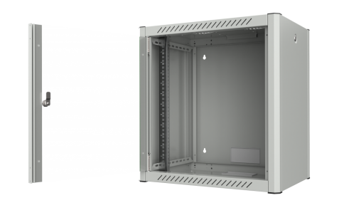 კედლის საკომუნიკაციო კარადა - 12U, 600x450მმ, თეთრი, Mirsan 