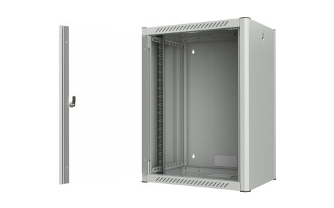 კედლის საკომუნიკაციო კარადა - 16U, 600x450მმ, თეთრი, Mirsan 